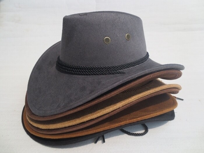 Sun Hat Faux Leather Cowboy Hat Men and Women Travel Caps Western Hats Chapeu Cowboy 9 colors
