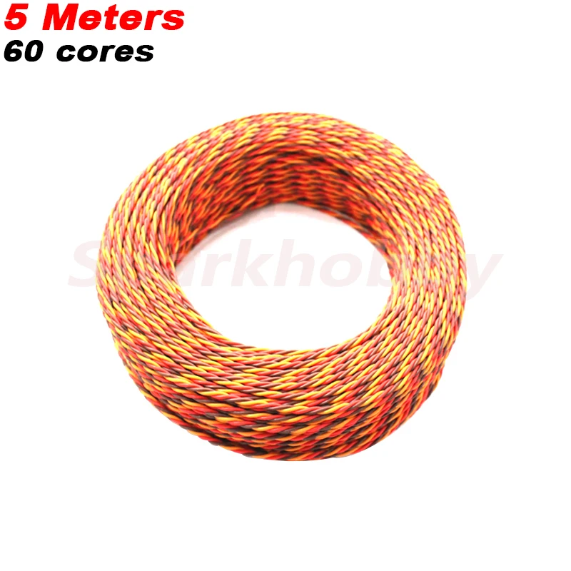 5 Meter 22AWG 60 Ader 3P Twist Servo Verlängerung Kabel Braun verrotten Orange JR Futaba Verdreht Draht Blei Für RC Flugzeug Zubehör
