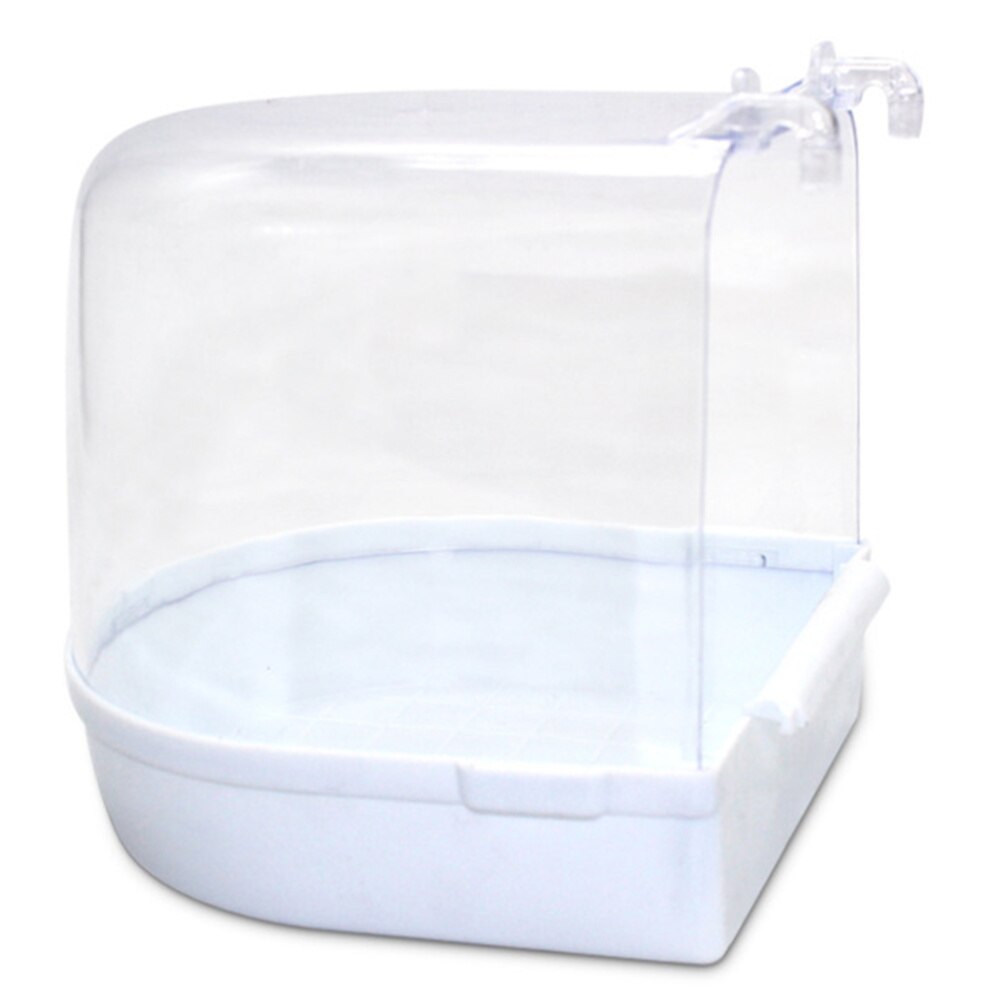 Caged Bird Bath Multi Cage Bird Bath Covered for Small Brids Canary Budgies Parrot (Random Color)