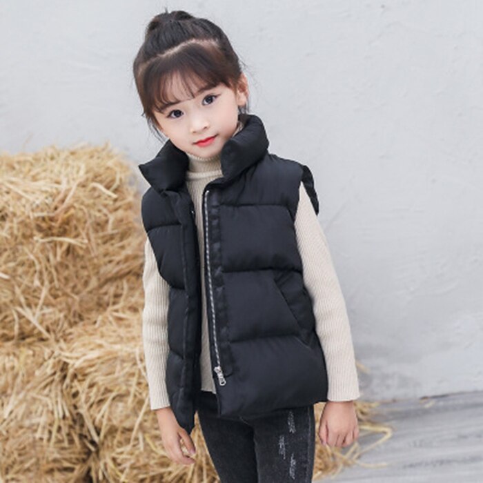 Autumn and Winter Boys and Girls Wear Vests Inside and Outside Children Vests Down Cotton Vests Primary School Coats