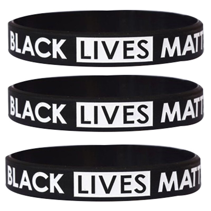 1Pc Black Leven Kwestie Polsband Black Silicone Rubber Armband & Armbanden Voor Mannen Vrouwen Sieraden