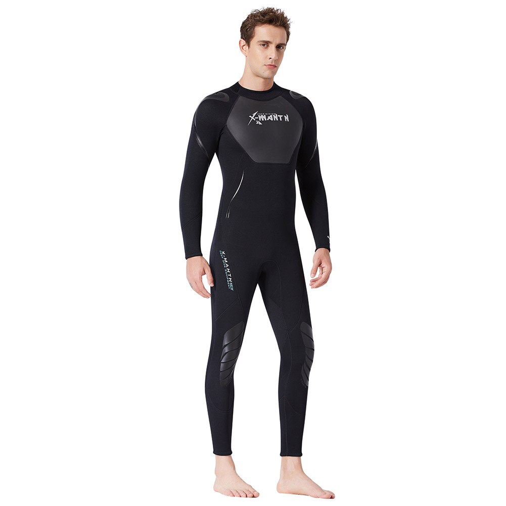 Traje húmedo grueso de esnórquel de neopreno para adultos, surf, buceo, traje de neopreno de 3mm para deportes acuáticos al aire libre, equipo de natación negro