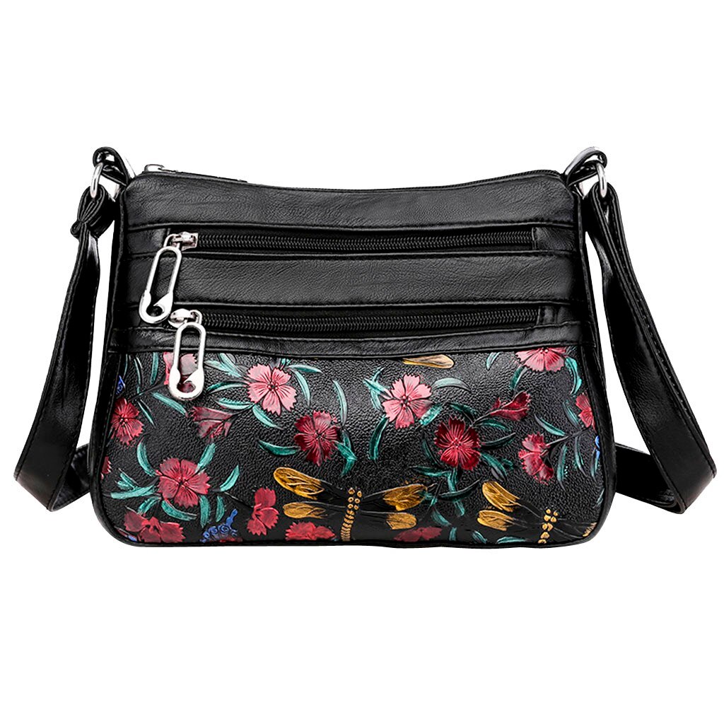 Vrouwen Messenger Bag Afdrukken Zachte Lederen Schoudertas Lnclined Schoudertas Dames Casual Outdoor Schoudertas Mujer # Yj: Default Title