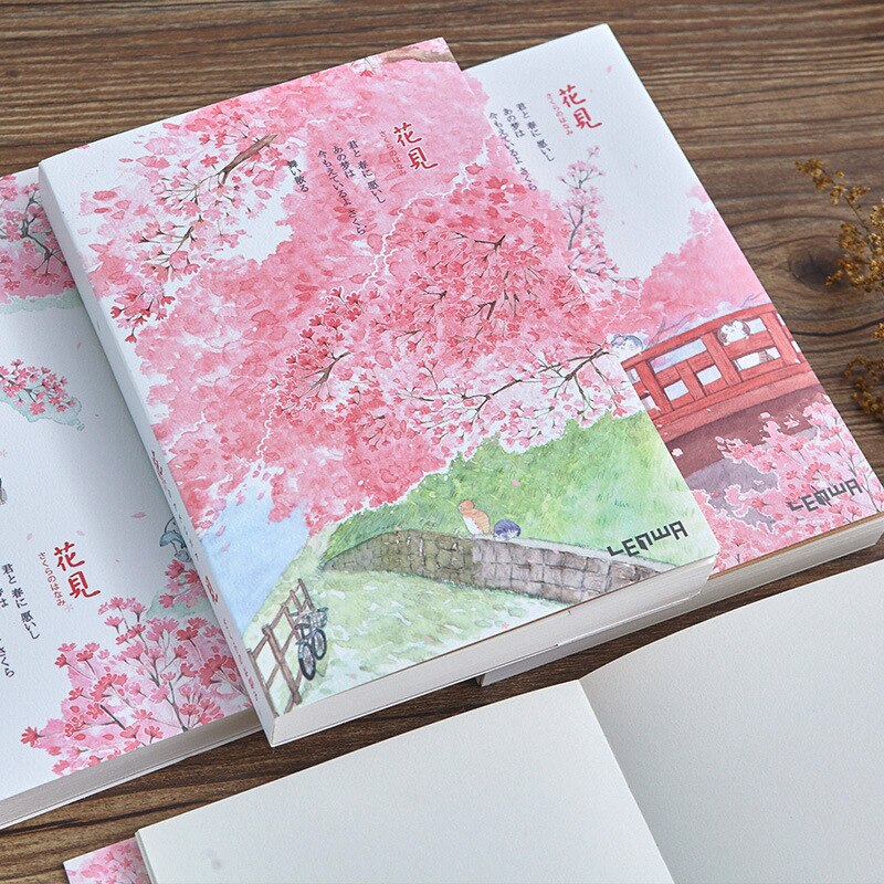 Sakura Series Sketchbook A5 Blank Flower Sketch Book Soft Cover 120 Sheets: Default Title