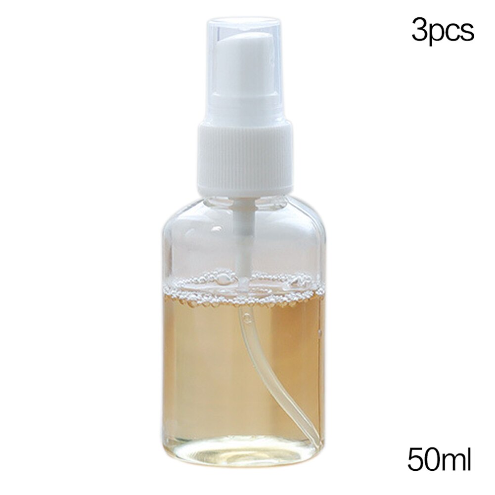 Liten sprayflaske klar plast parfyme tom sprøyteflaske til reise sminke skjønnhet  j99 butikk: 3 stk -50ml