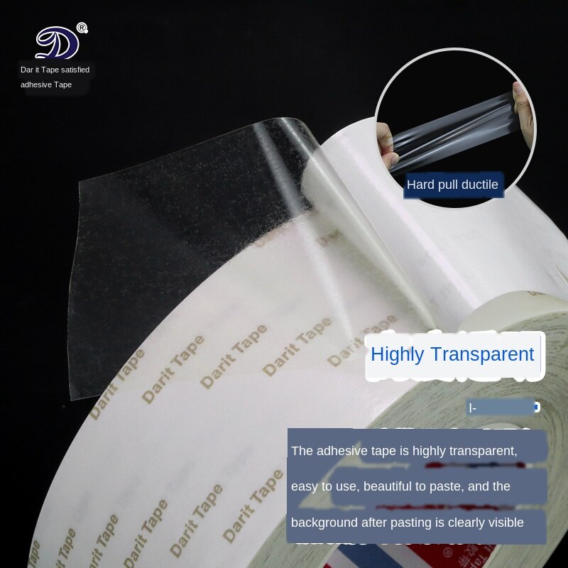 Ruban adhésif Transparent Double face en PET pour peinture diamant, sans piste, résistant aux hautes températures, Ultra-mince, électronique