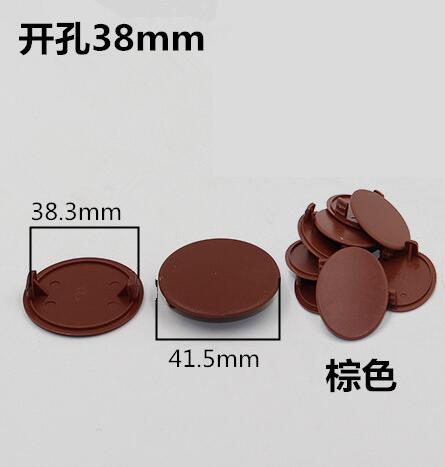 50pcs! 5-40mm round hole cover Plastic furniture decoration pressure cap stopper cupboard cabinet screw hole dust plug Hardware: 38mm