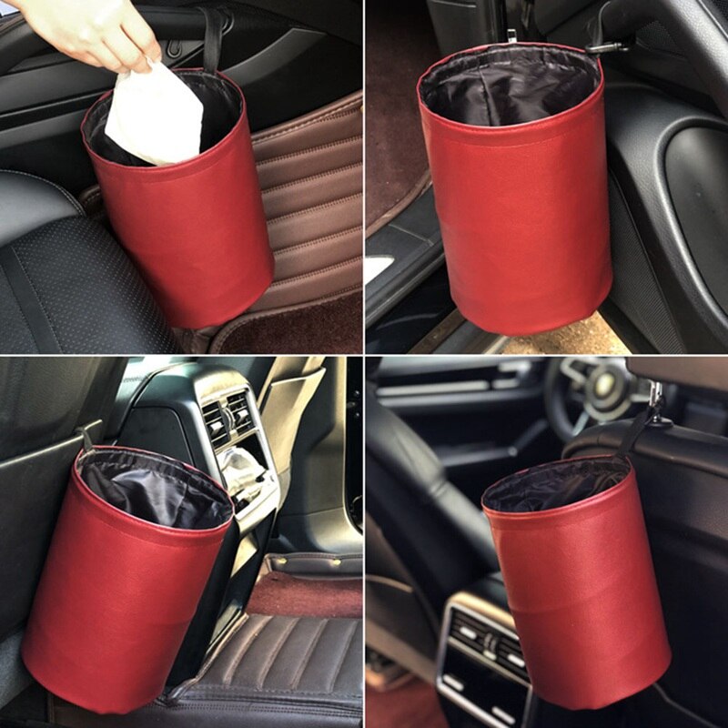 Universele opvouwbare prullenbak voor in de auto, vuilnisbak, emmer, hanger, vuilniszak, vuilnisbak, container, auto-interieuraccessoires