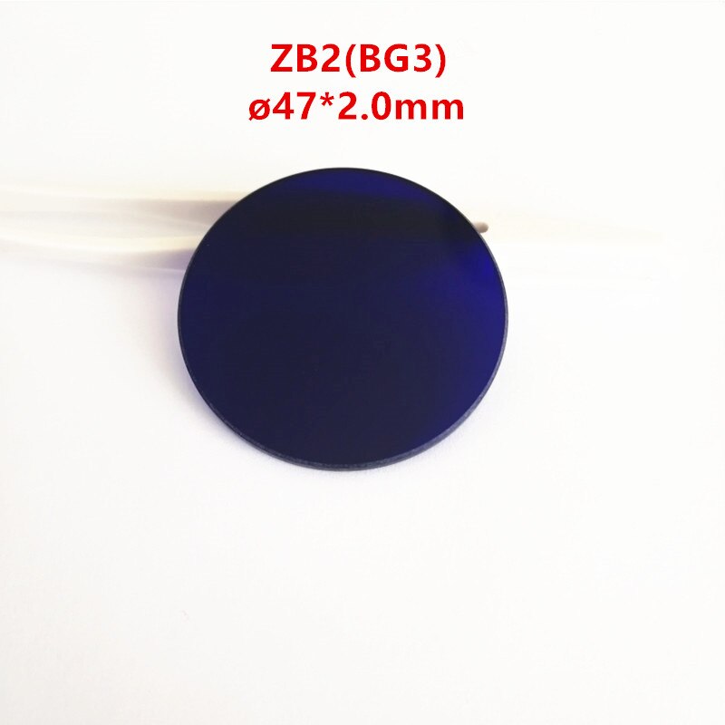 380nm UV IR filtre passe ZB2 BG3 47*2.0mm double passe-bande Violet verre