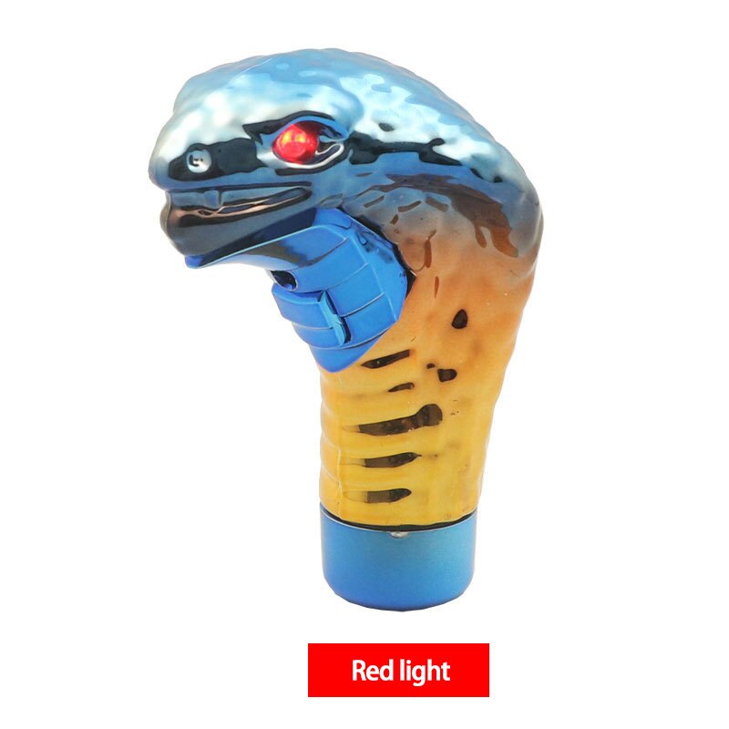 Auto Manual Pookknop Stick Shifter Lever Knop Auto Vervangende Onderdelen Handgeschakelde Transmissies Universele Cobra Slang Hoofd: Red light