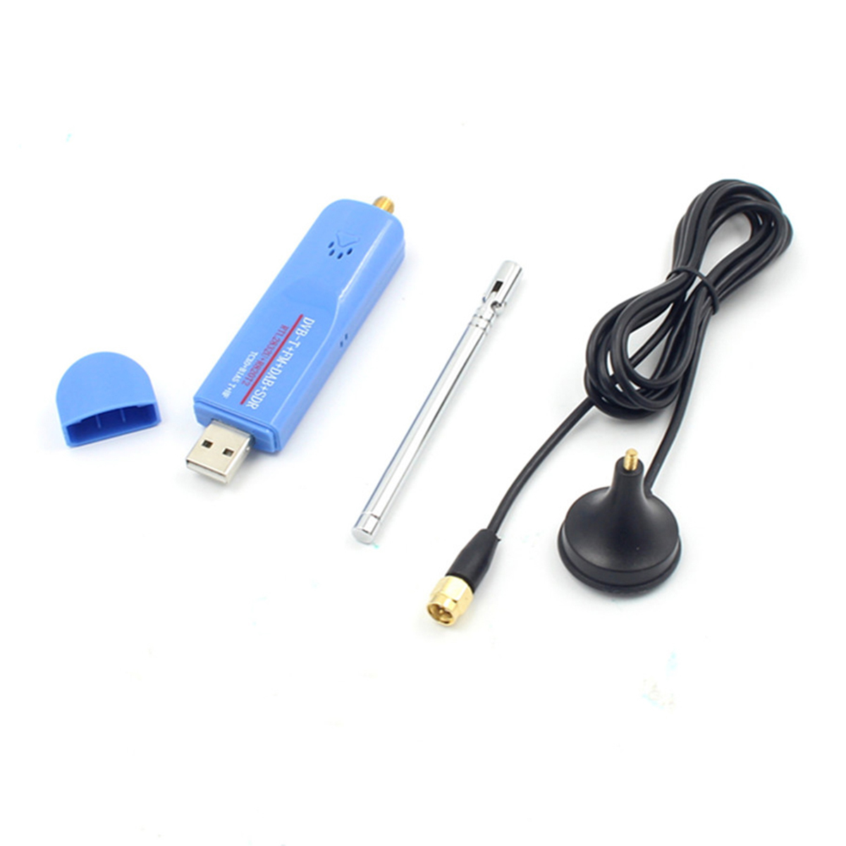 Protección ESD del dongle USB - ADS-B 1PPM SMA F Juego de antena del receptor de radio del sintonizador bajo digital para ()