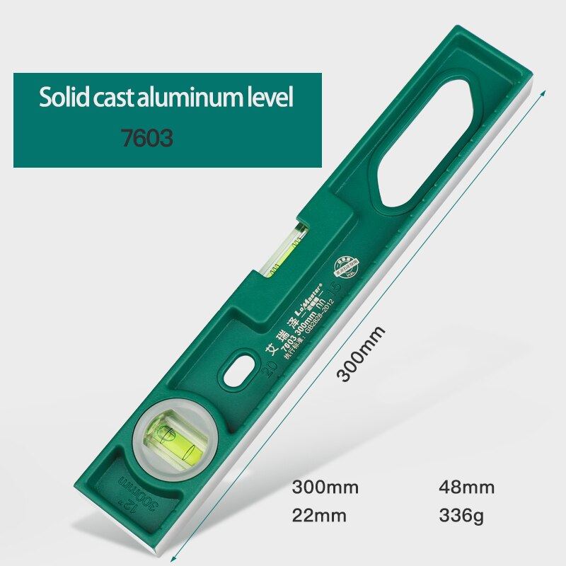 Airaj magnetische waterpas , 300mm, hoge precisie balansbalk, gietijzeren hendel met waterpas, liniaal met hoog draagvermogen: Niveau 300mm(7603)