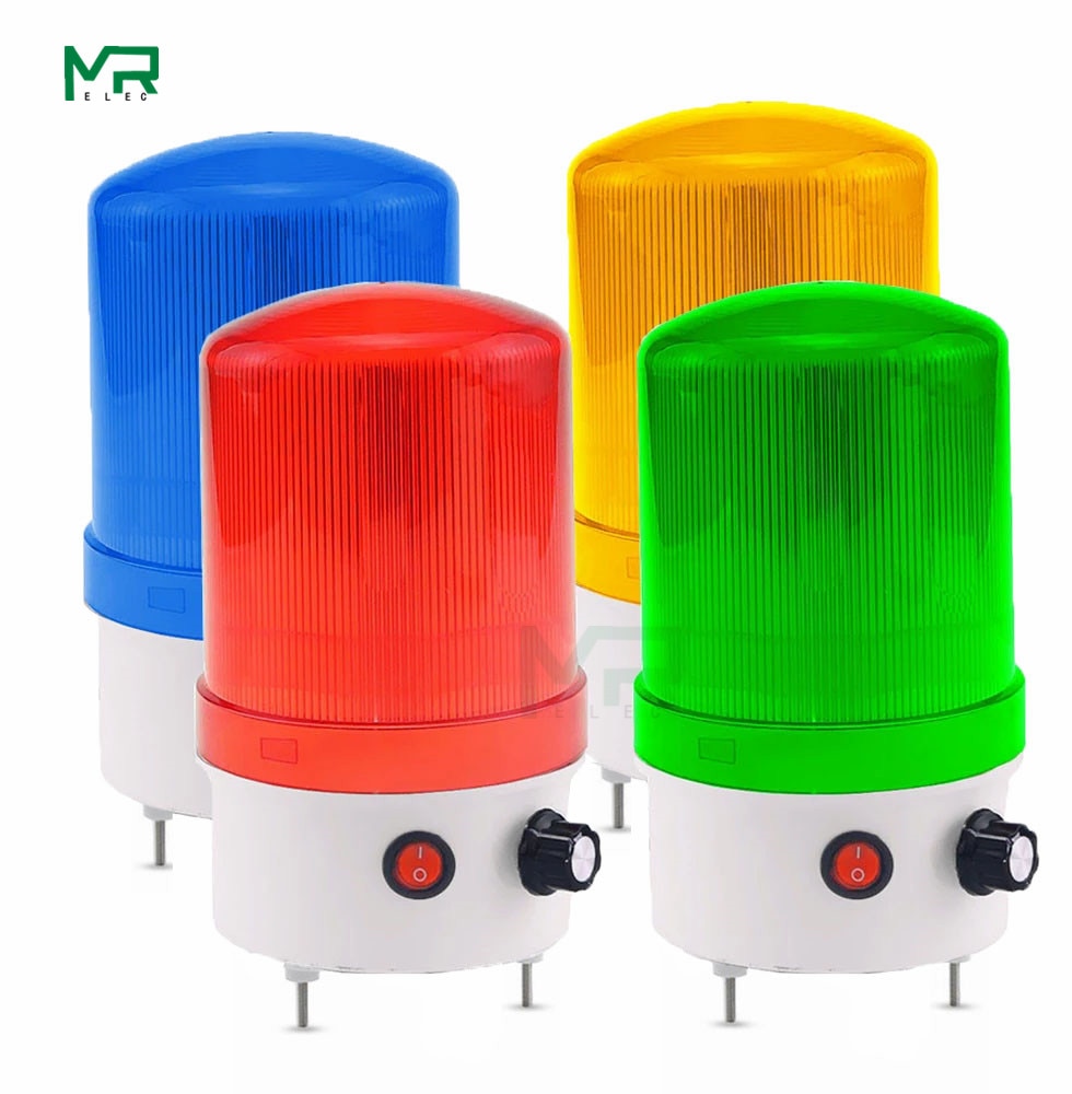 LED sound and light alarm 220v24v12v rotary warning light adjustable volume led sound and light integrated alarm indicator ligh