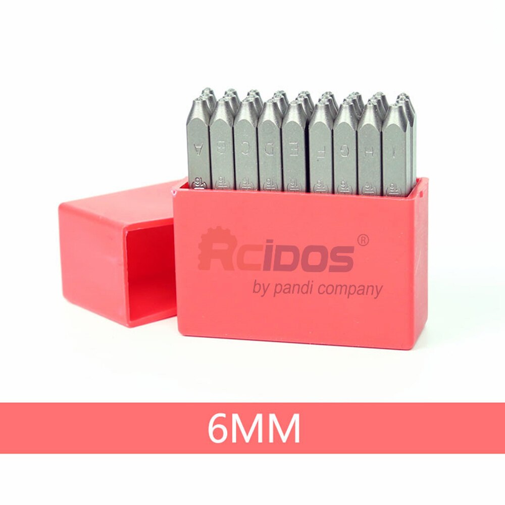 6MM English letters Standard Font style punch stamps alphabets(A-Z &amp;) 27pcs/box