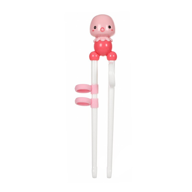 Leuke Baby Leren Eetstokjes Cartoon Dier Beginner Chopstick Servies Siliconen Abs Eetstokjes Kinderen Eten Training Helper: D