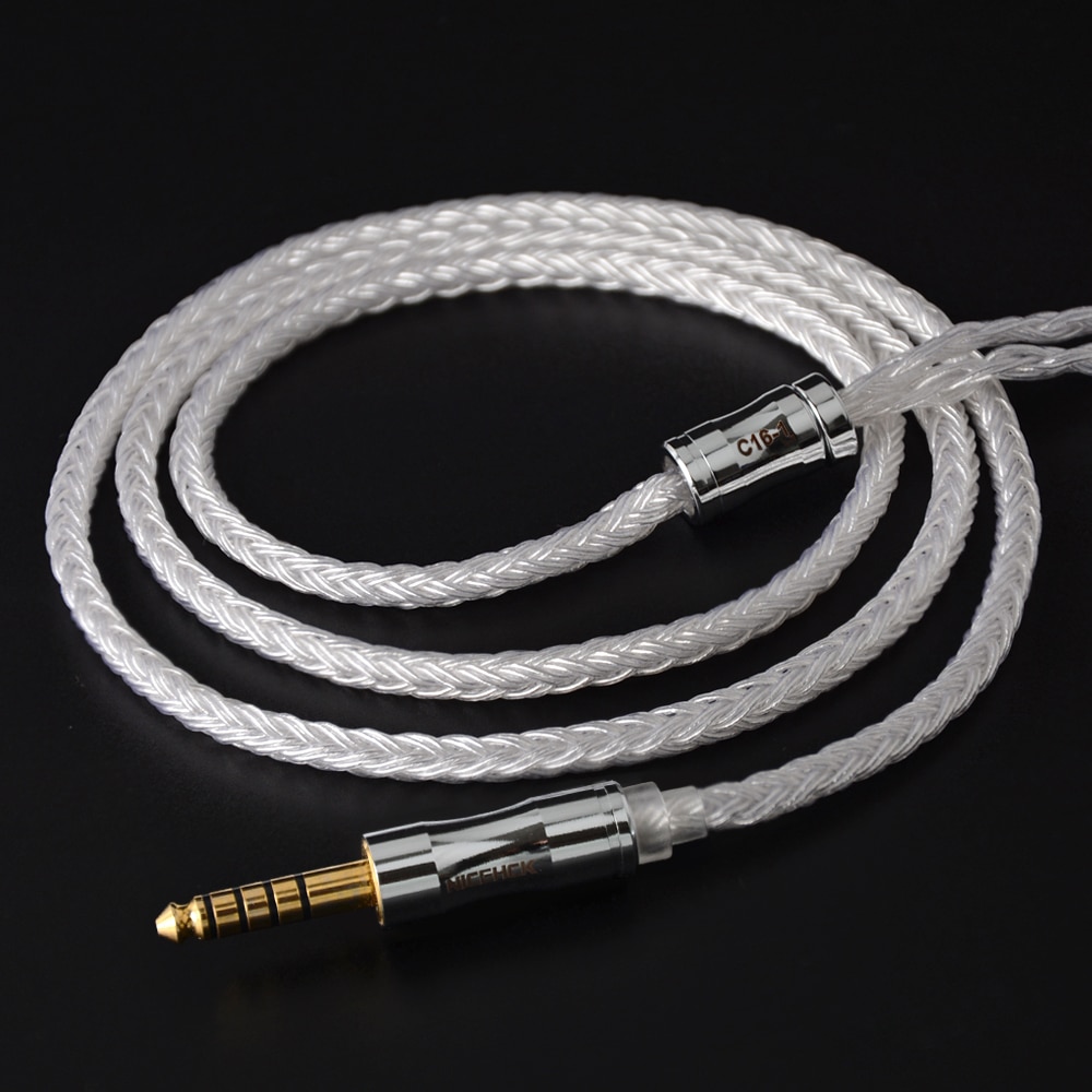 NICEHCK C16-1 16 Cores Silver Plated Cable 3.5/2.5/4.4mm Plug MMCX/2Pin/QDC/NX7 For TFZ KZCCA ZSX C12 NICEHCK NX7 PRO BL-03