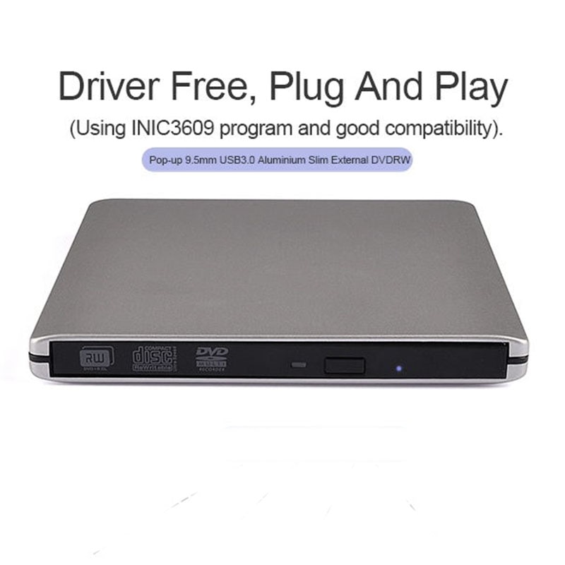 USB 3.0 Portable Super Slim DVD Drive External Optical Drive CD/DVD-RW Burner Writer Interface Drive For Macbook Pc Laptop