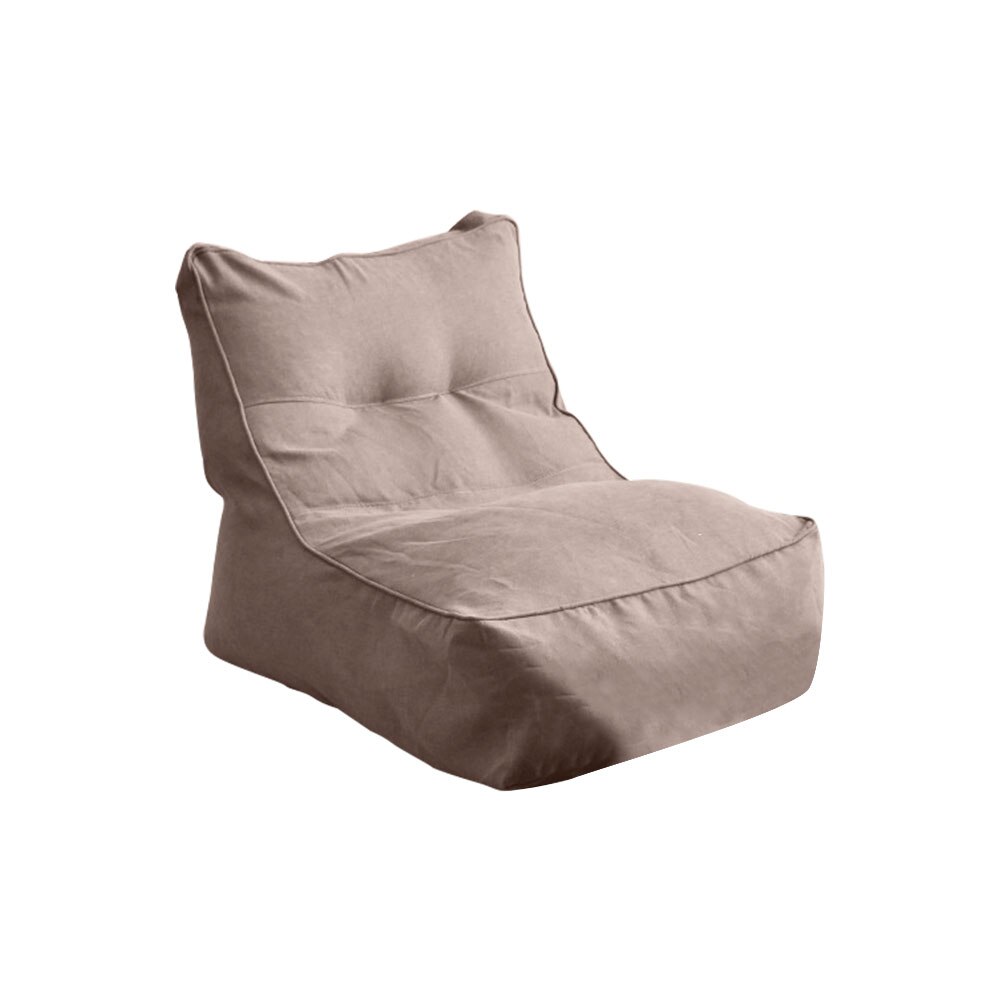 Blød pedal kuffert liggestol sæde alle årstider stue hjem vaskbar puf beskyttende doven sofadæksel sækkestol solid soveværelse: Linnedbrun 1