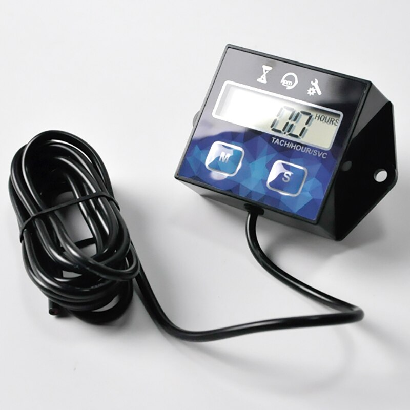 Tacómetro Digital de mantenimiento de motor autoalimentado, medidor de horas para cortacésped, generador de moto de dirt bike, fueraborda, Param marino