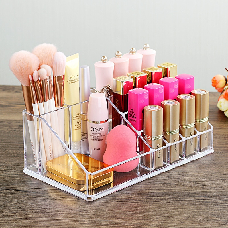 19 Roosters Acryl Make Organizer Voor Cosmetica Containers Lipstick Opbergdoos Make Borstel Houder Tafel Nagellak Rack