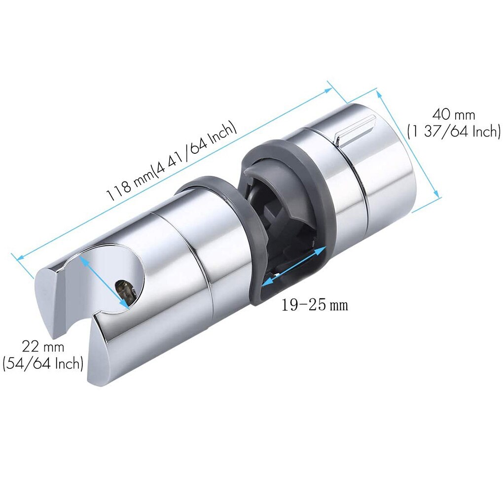 Bruser beslag brusestang holder justerbar 18 ~ 25mm abs krom brusehoved holder badeværelsestilbehør universal