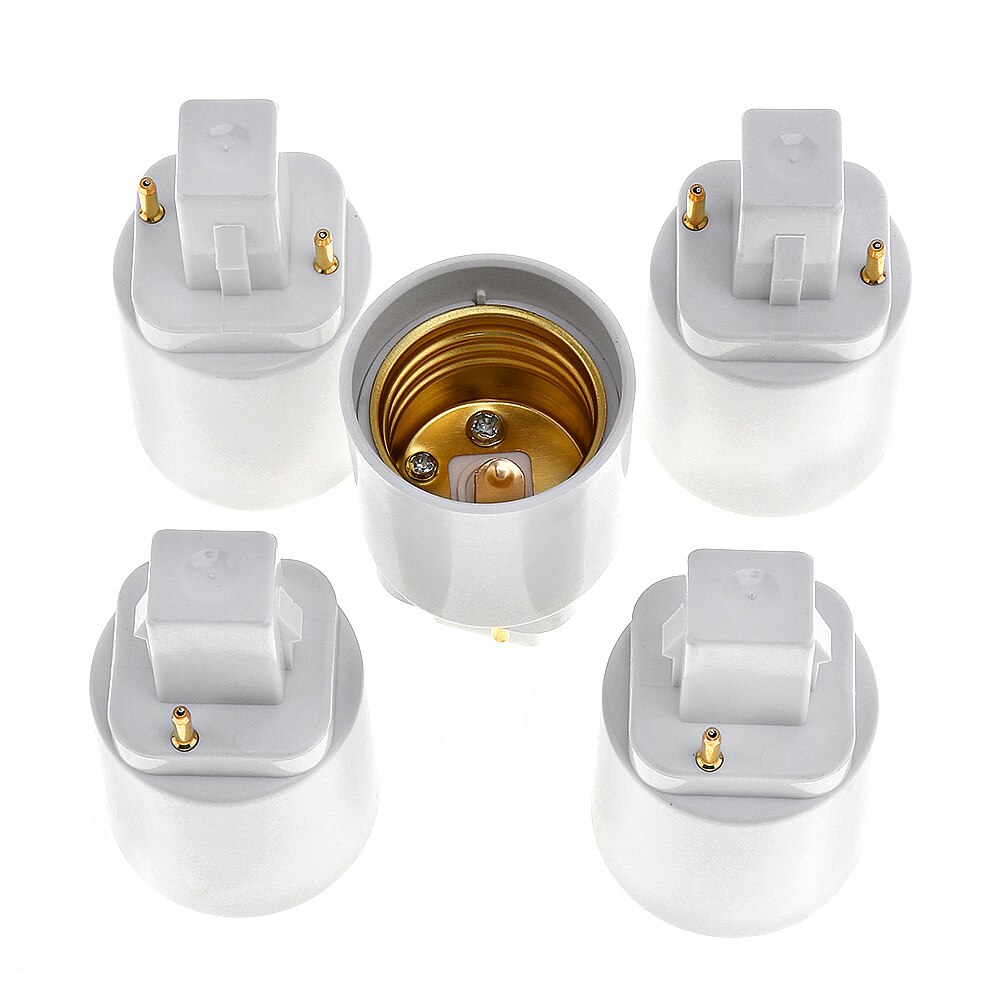 3Pcs G24d 2Pin Om E26E27 Fire-Proof Pbt Behuizing Koper Contact 250V2A Licht Socket Cfl Lamp Base Holder adapter Converter