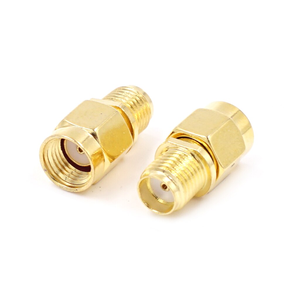 connector 2pcs RF coaxial coax adapter RP-SMA male female to RP SMA Female male Connector: 01