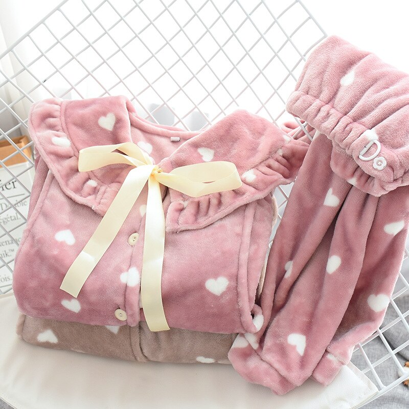 Frauen Pyjama Mutterschaft Schlaf Schwangerschaft Kleidung Herbst Winter Neue Flanell Schwangere Pijama Stillen Nachtwäsche