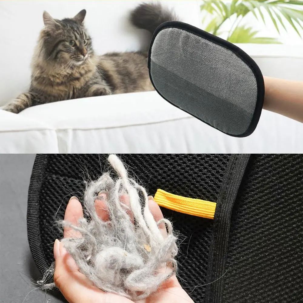 1/2 pièces nouveaux gants de toilettage pour animaux de compagnie brosse dépoussiérante statique brosse d'épilation pour animaux de compagnie enlevant les poils de chien et de chat du canapé tapis vêtements