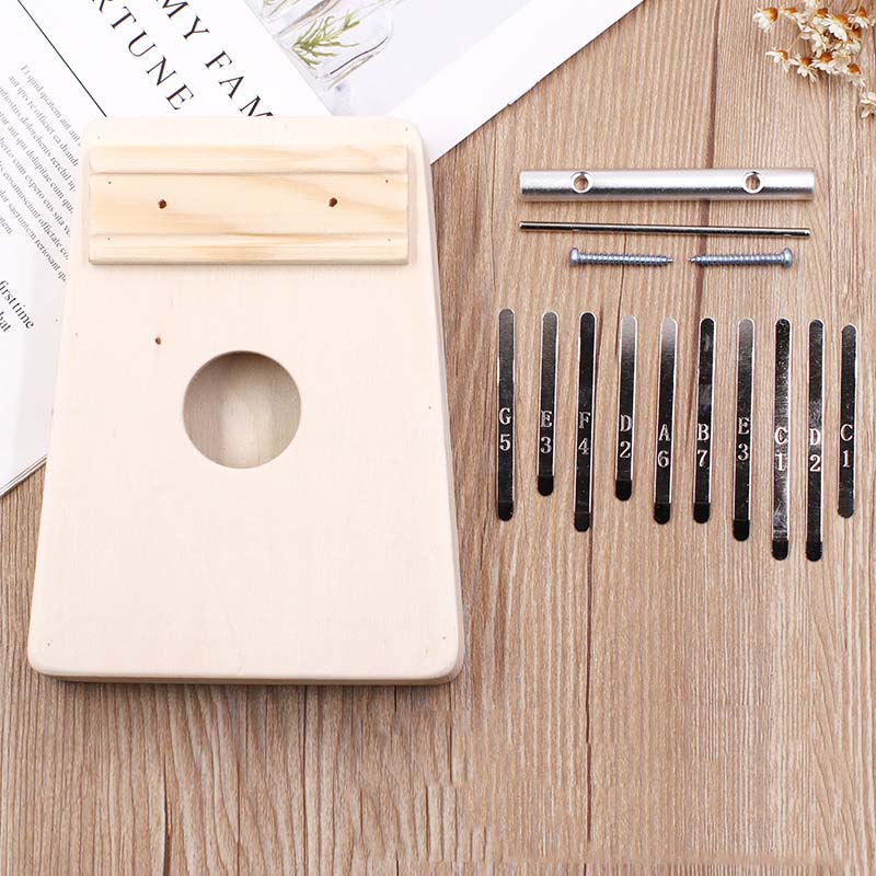 DIY Kalimba Bausatz Einfache Montage 10-17 Schlüssel Kalimba Handarbeit DIY Bausatz Holz Finger Daumen Klavier Musical Instrumente hoch: 10 Schlüssel