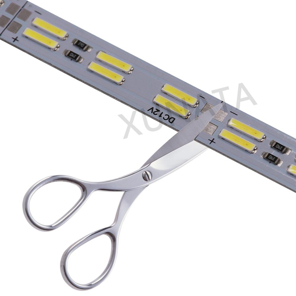 DC 12V Double Row Led Bar Light 25cm 50cm SMD8520 LED Hard Strip Light 120 LEDs/M Cold White LED Aluminium Rigid Strip