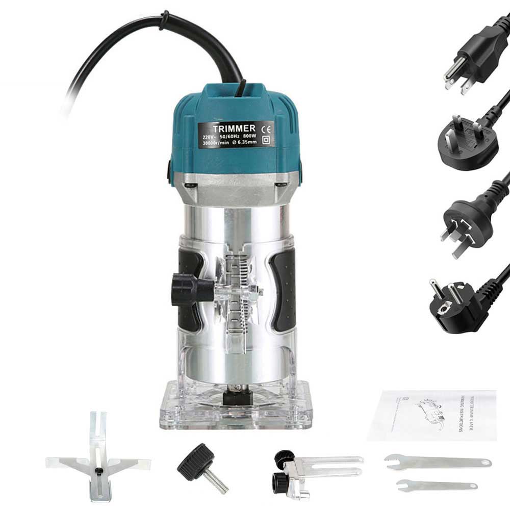 Fresadora de madera Manual, recortadora eléctrica de 6,35mm y enrutador de madera para carpintería, fresadora de 110v/220v, 3 opcionales: MR-058