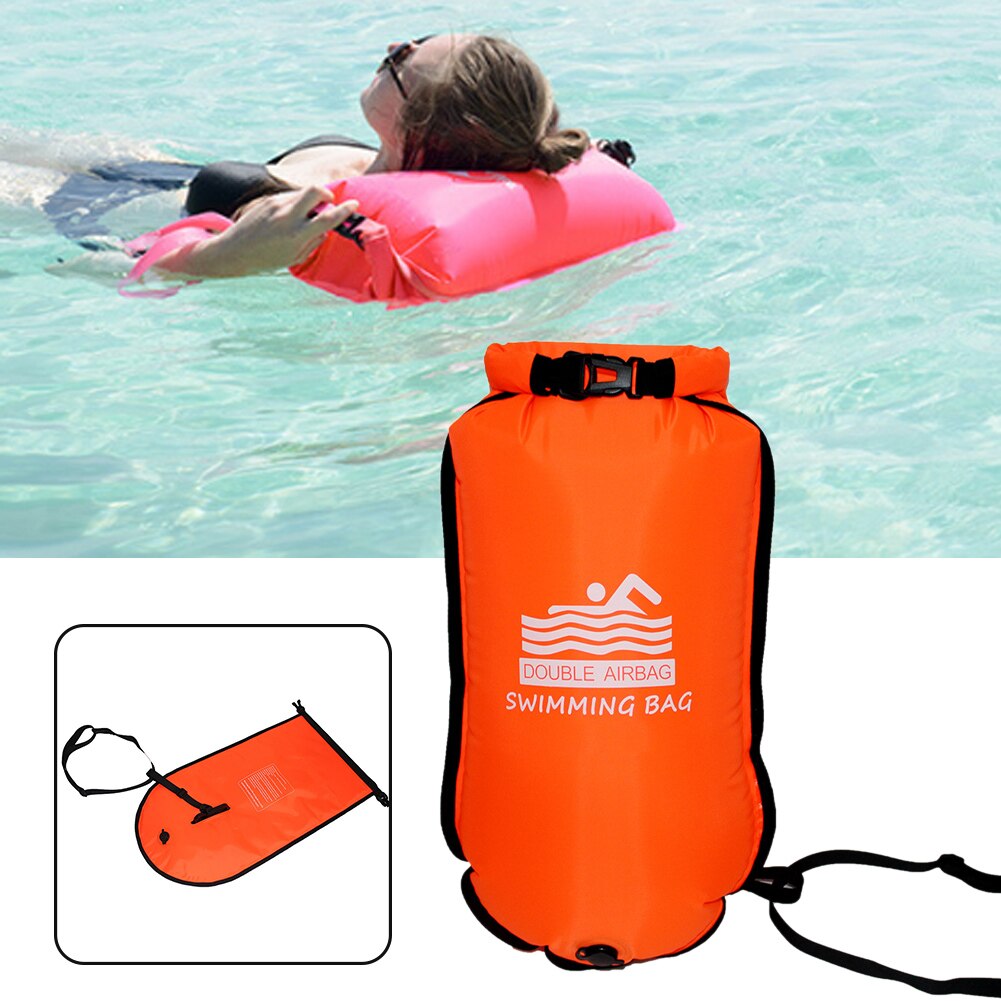 Tørr bag kajakkpadlere slep flyte godt synlig oppbevaring pvc trening åpent vann sikkerhet sports svømmebøye med midje belte oppblåsbar