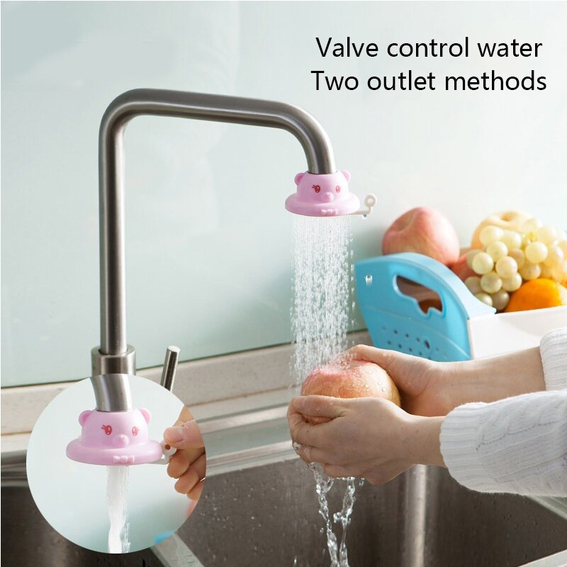 Grifo de ducha con boquilla para baño, dispositivo de ahorro de agua, filtro de grifo de dibujos animados, , 1 unidad