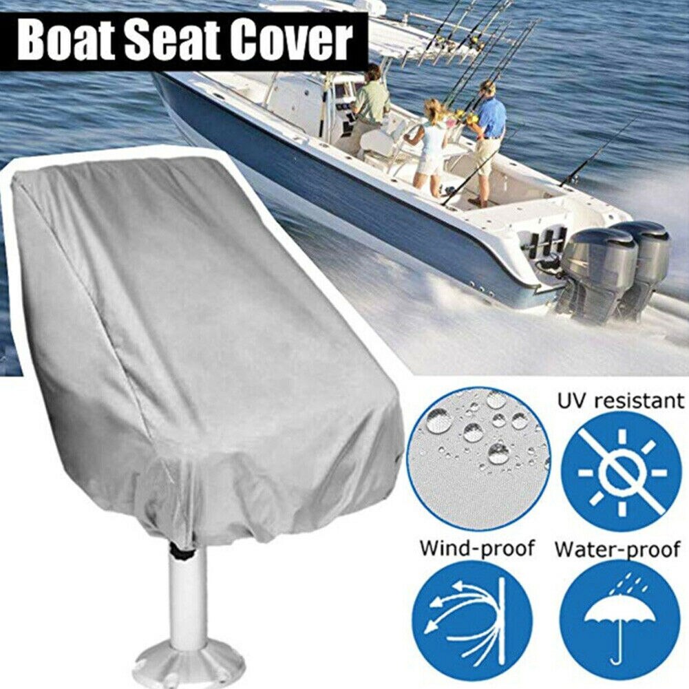 Timonel cierre elástico protección barco cubierta de asiento de capitán de pesca silla nave plegable al aire libre Polvo resistente a los rayos UV impermeable: Sliver