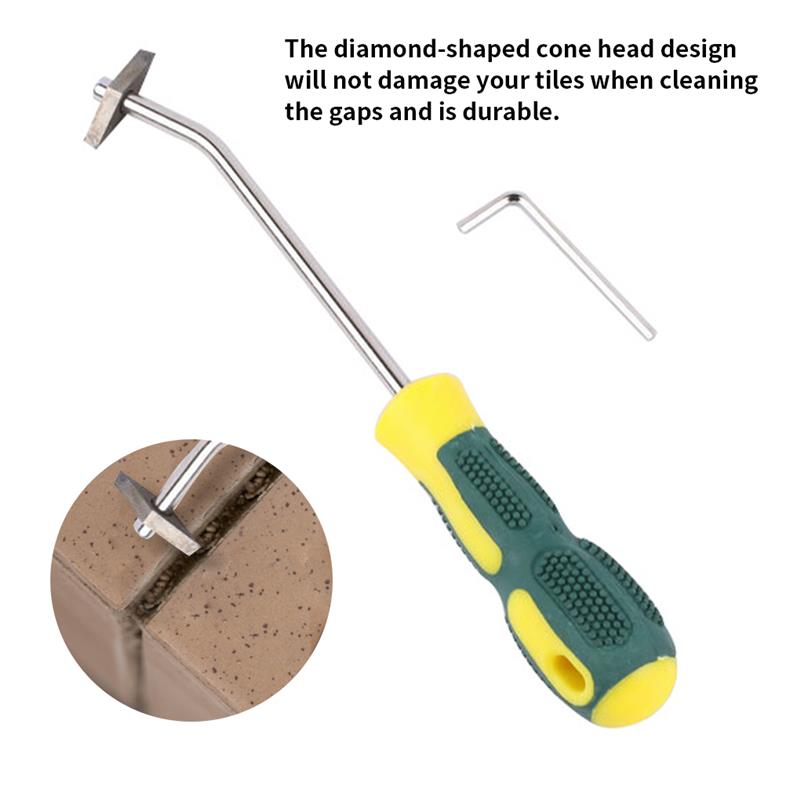 Broca para huecos de azulejos de cerámica, removedor de lechada de azulejos duraderos para costura de pared y suelo, Herramientas de limpieza de cemento, herramienta de construcción