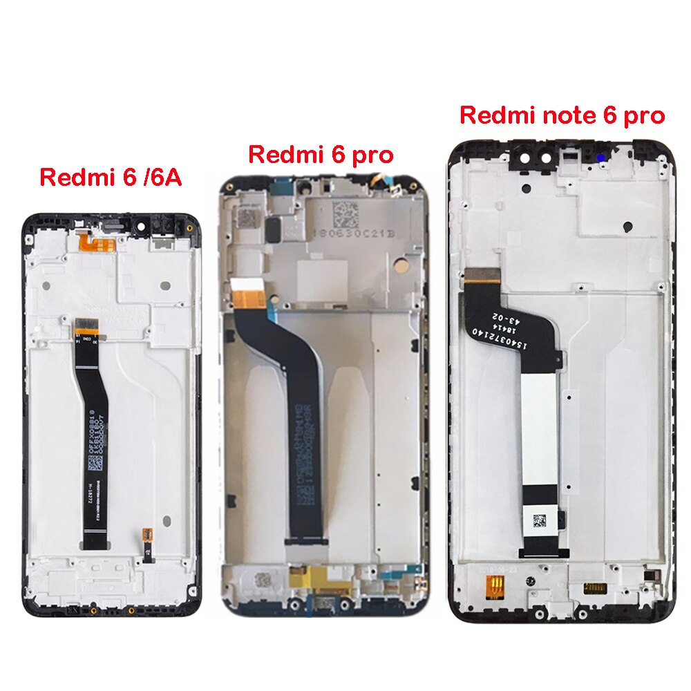 Per XiaoMi Redmi Nota 6 Pro/ Redmi 6 6A / Redmi 6 Pro /A2 Lite Display LCD + touch Screen Digitizer Assembly Pezzi di Ricambio