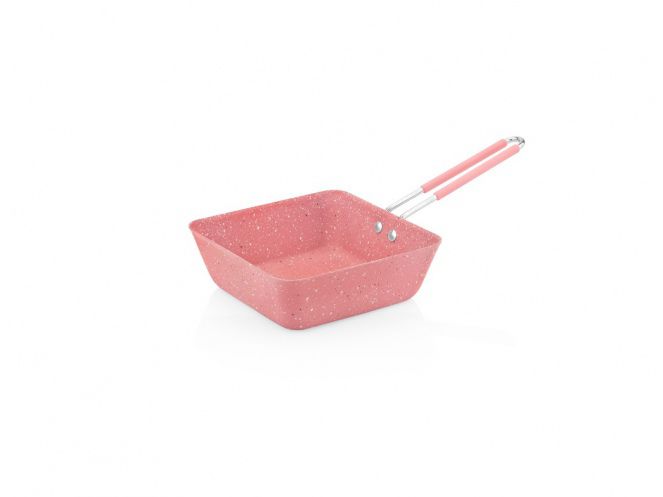 Mini Size Sauce Pan Pink 3 Layers of Fireproof Non-Stick Material 15 x 15cm,500 ml Absolutely PFoA (Carcinogenic) Free