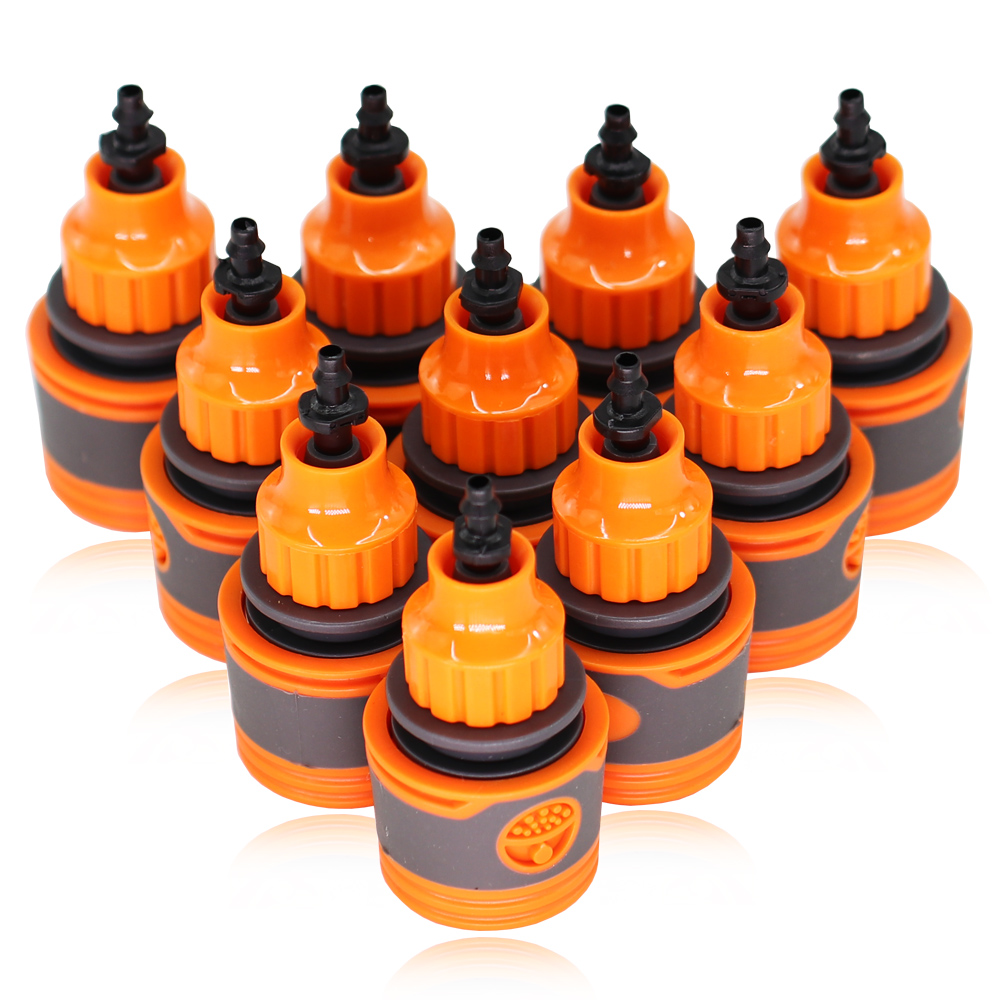 2Stck Garten Schlauch Schnell Anschlüsse Orange Gummi Kunststoff Kupplung Adapter Bewässerung Auto Waschen Gelenke 1/4'' 3/8'' 1/2'' 3/4''