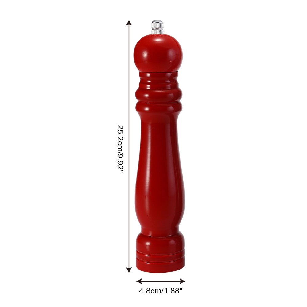 1 stk fargerik krydderpotte tre pepper kvern salt og pepper shaker kjøkken matlaging krydder salt sukker mølle krydderverktøy: Rød 9.9 tommer