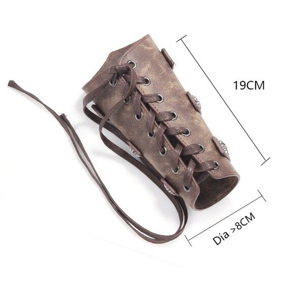Knights braceletes armadura medieval luva renascentista guerreiro ranger couro laço-up gauntlet pulseira ampla punhos kit para mulher masculina