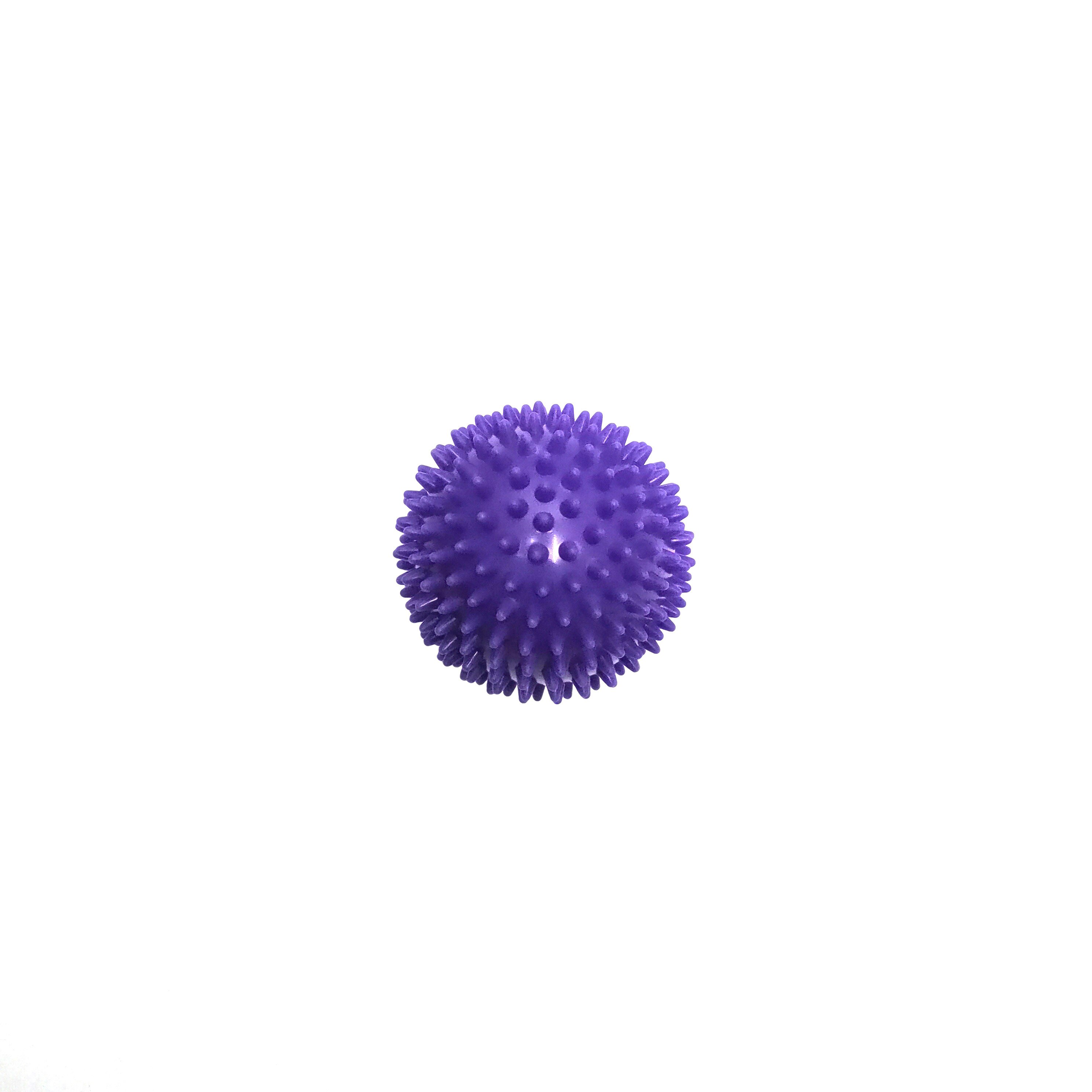 Holdbar pvc spiky massage bold udløser punkt sport fitness hånd fod smertelindring plantar fasciitis reliever pindsvin 7cm bolde: Lilla