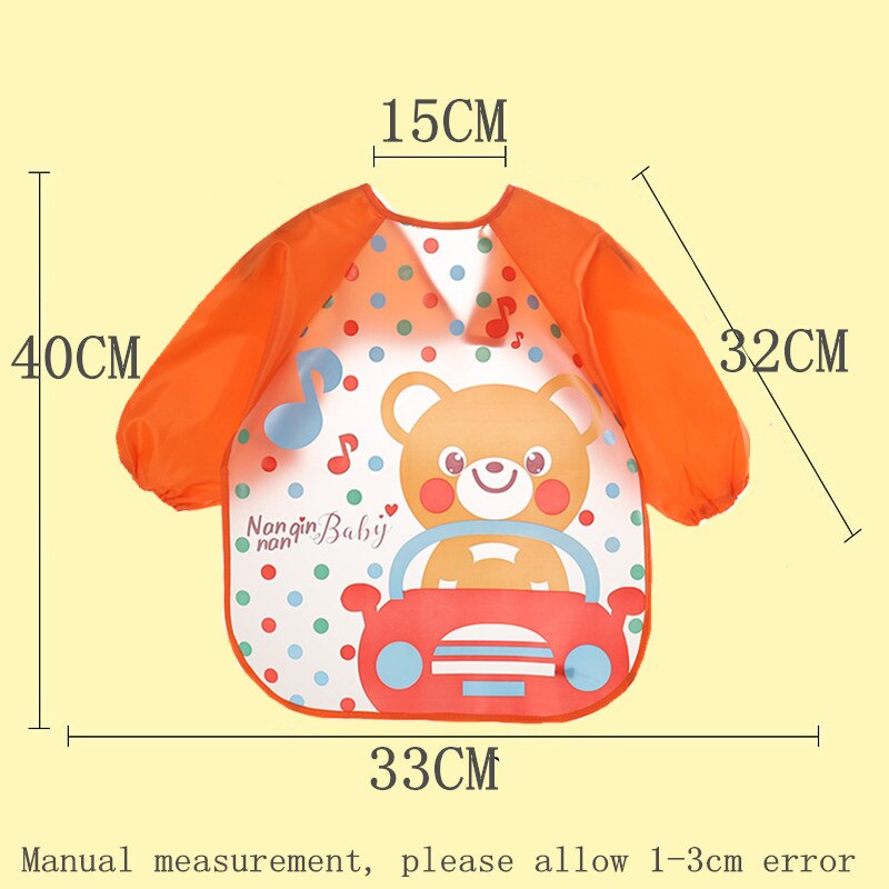 1 Pcs Bebê Babadores Bib Burp Roupas Manga Longa Crianças Avental Bata Alimentação À Prova D' Água Comer Macio Criança Baberos Bavoir Roupas