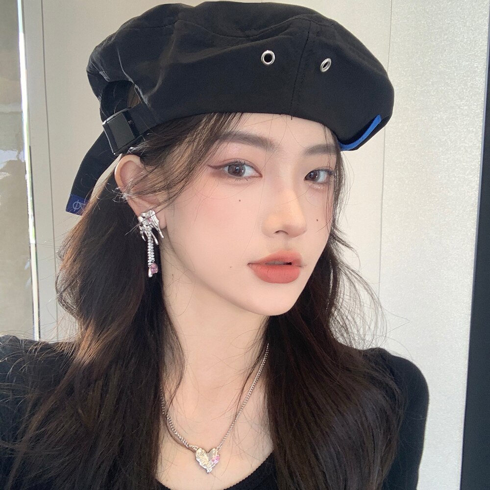 Berretto da donna berretto da artista francese cappello a cuffia primavera elegante cappello da pittore cappelli da berretto Vintage ▾ cappelli da donna ottagonali con cappuccio da donna estivo