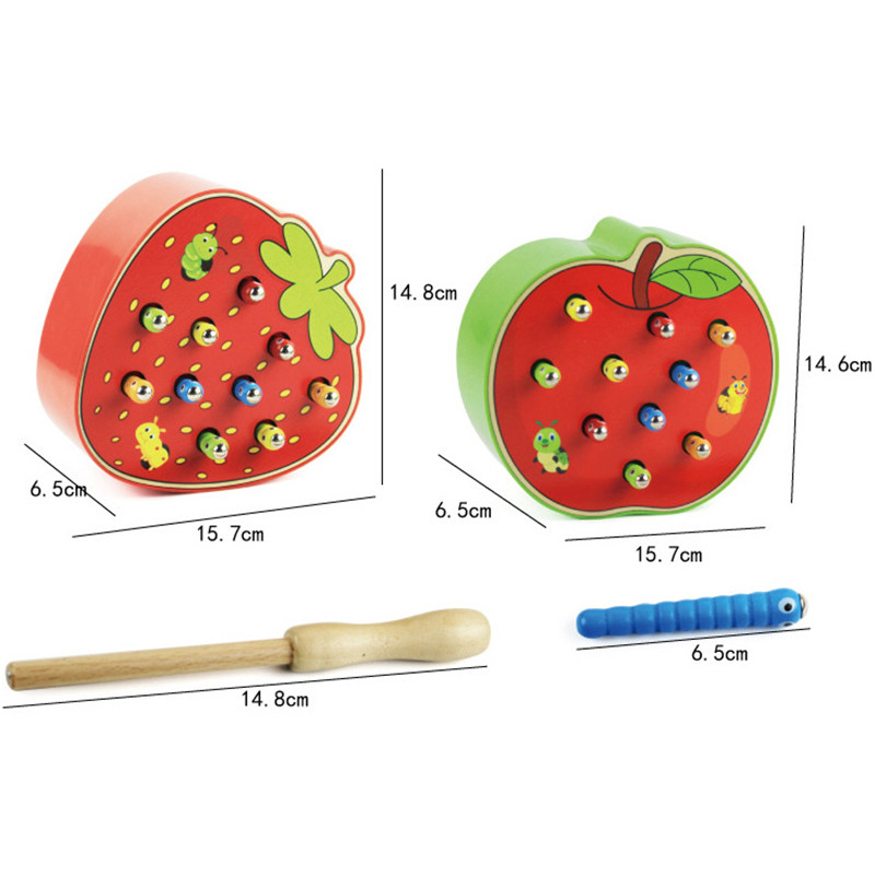 Montessori Speelgoed Cognize Educatief Speelgoed Voor Kinderen Kinderen Speelgoed Oogst Wortelen Montessori Materiales Apple Magnetische Houten Speelgoed