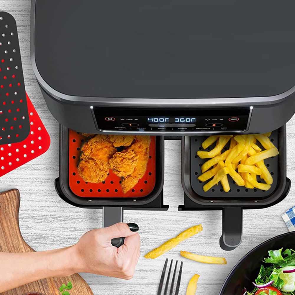 Silicone Air Fryer Liner Non-Stick Steamer Pad Baking Inner Liner Cooking Mat Kitchen Utensils Accessories Eco-friendly Cookware