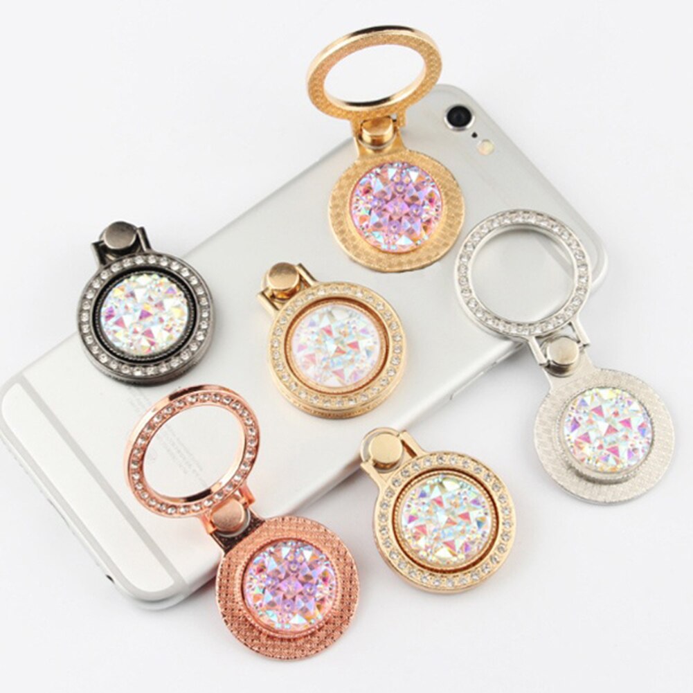 Funda con diamantes de imitación para iphone 5S, funda trasera con espejo para iPhone X, 8, 6, 6S, 7 Plus, XR, XS, Max, soporte para dedo