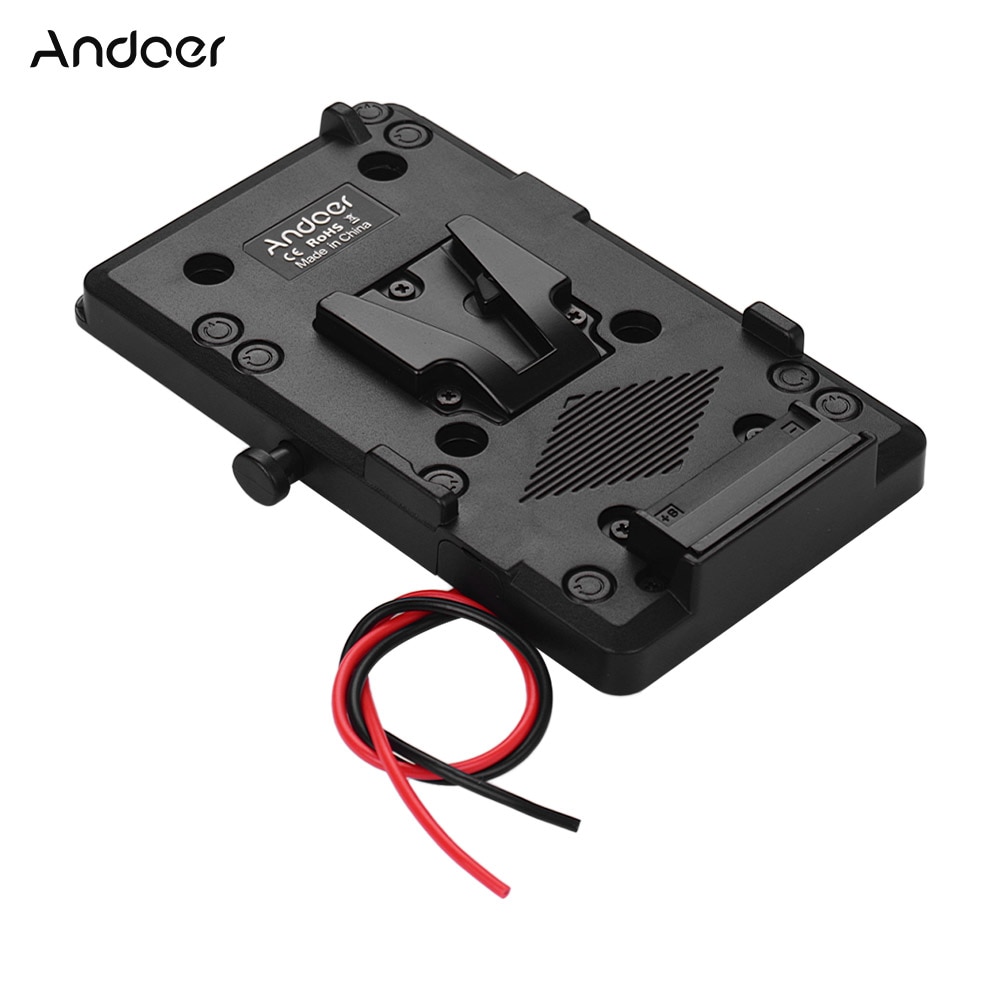 Andoer Zurück Pack Platte Adapter mit D-klopfen Ausgang für Sony V-montieren V-sperren Batterie Externe für DSLR Kamera Camcorder Video Licht