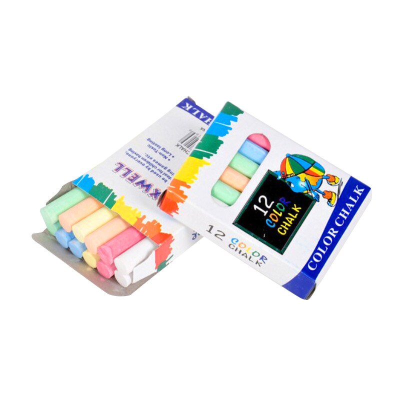 Dustless Teacher Colour Chalk Pen Drawing Chalks For Blackboard Stationary Office School Supplies 12 pcs/Lot