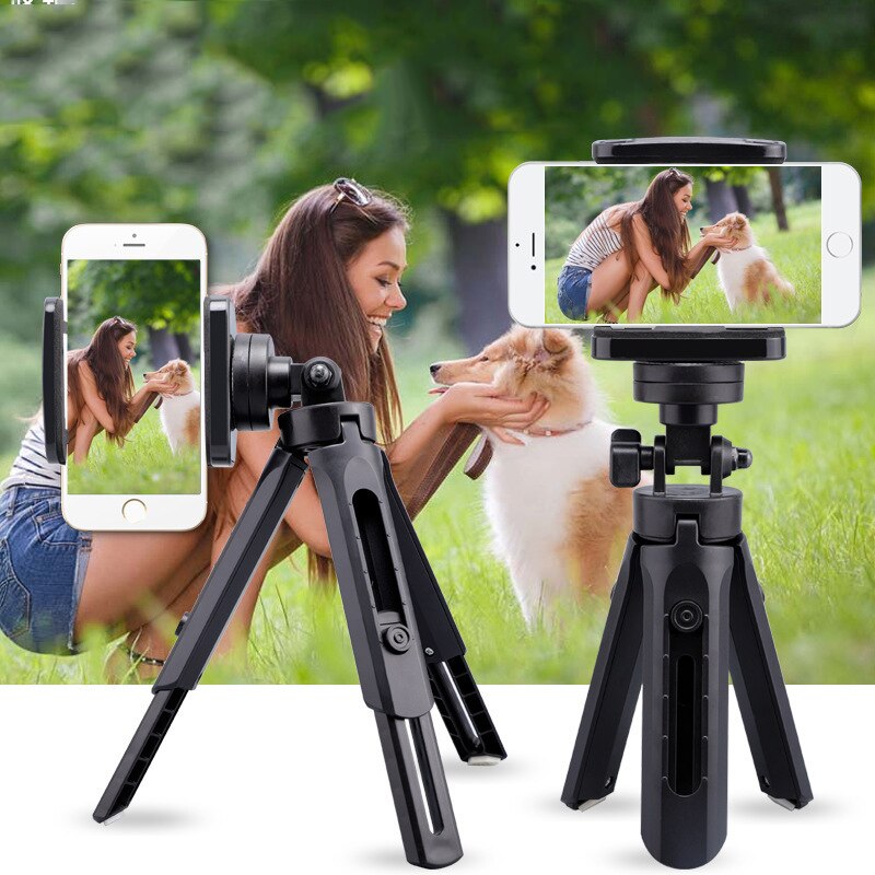 Mini Tripod For Shooting Small Video Fixed Position With Clip Telescopic Tripod Cellphone Tripod
